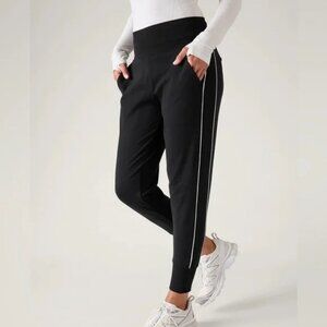 NWT Athleta Venice Track Black /White Stripe Jogger Size Small